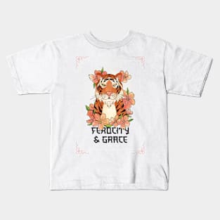 Tiger Tigers Ferocity & Grace Ferocious Kids T-Shirt